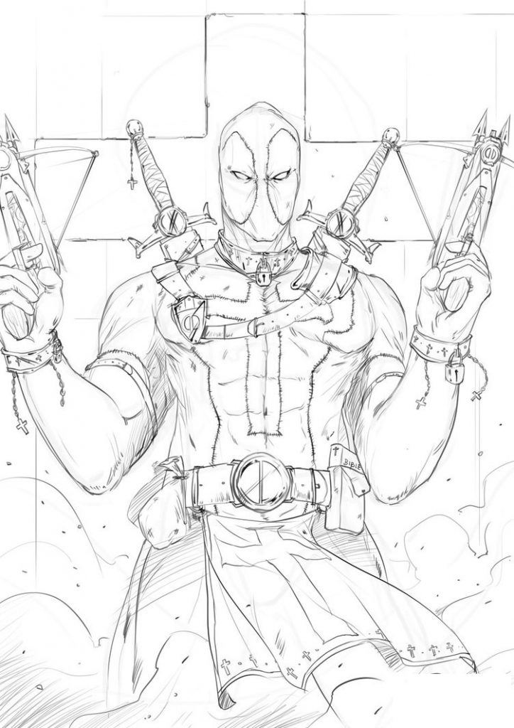 Deadpool Coloring Pages To Print