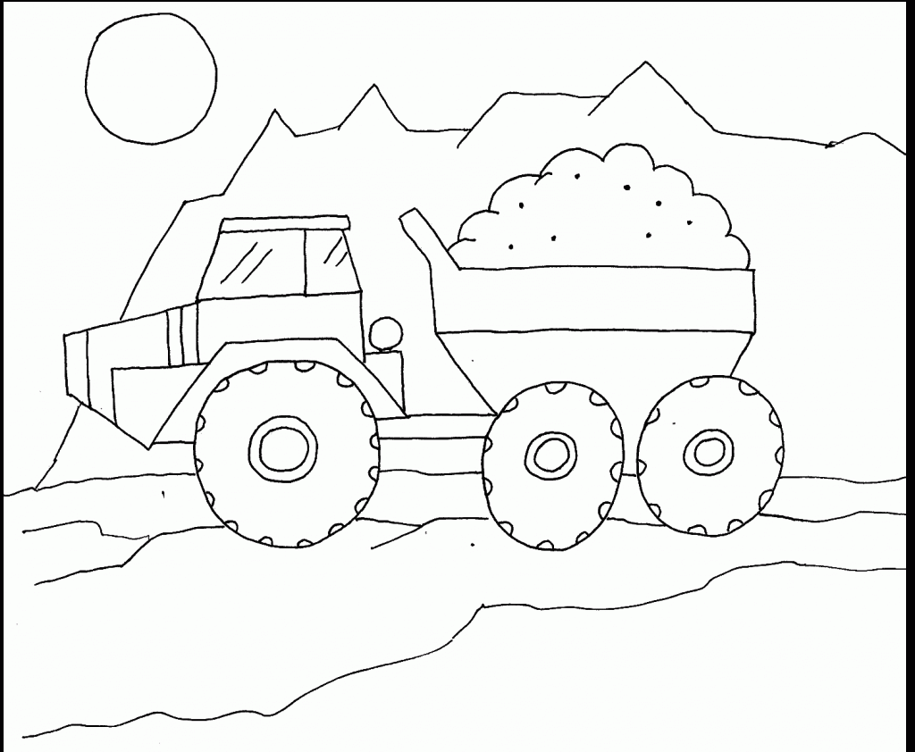 Dump Truck Coloring Pages For Kids