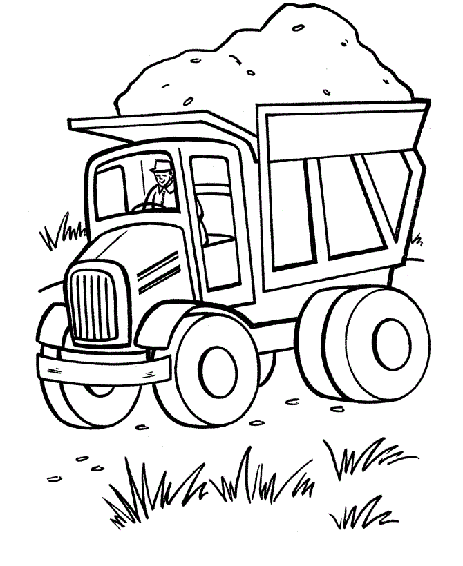 Dump Truck Coloring Pages Printable
