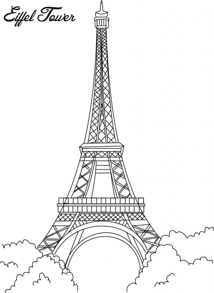 Eiffel Tower Coloring Pages For Kids