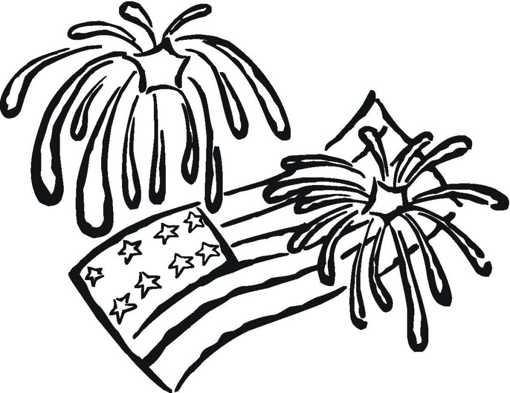 Fireworks Coloring Page Print