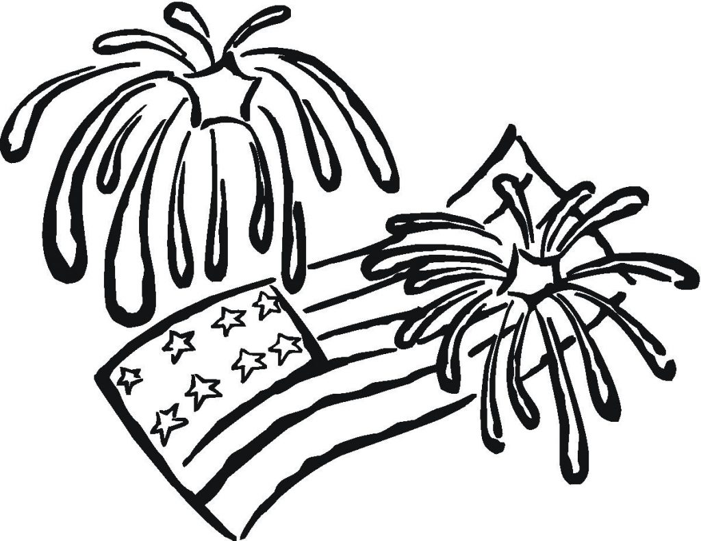 Fireworks Coloring Page Print