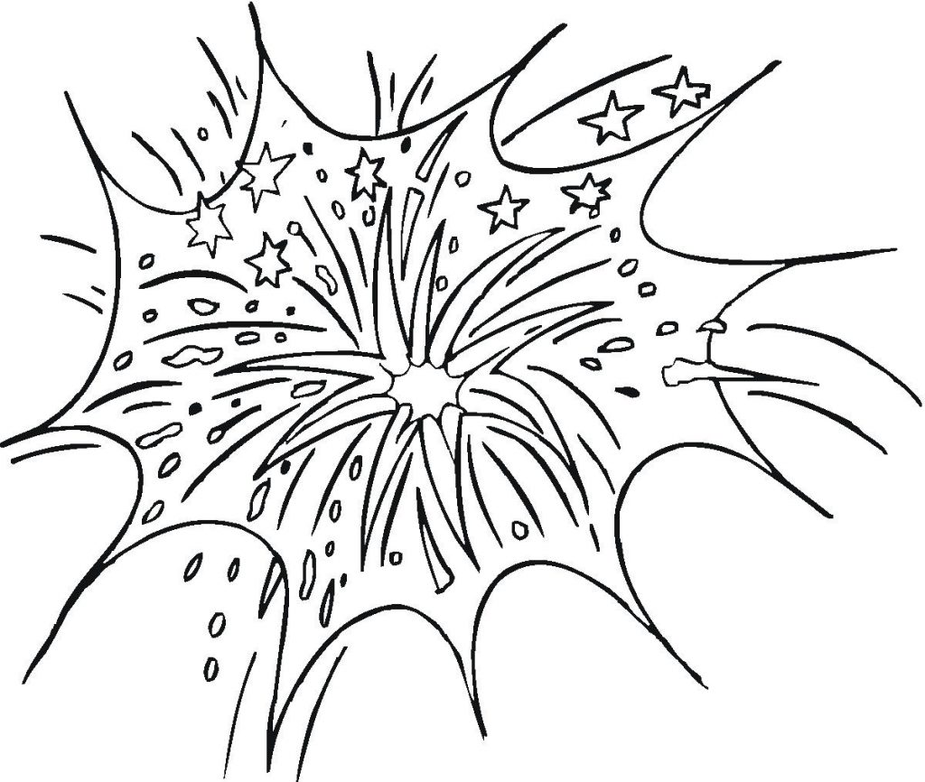 Fireworks Coloring Pages Free Printable