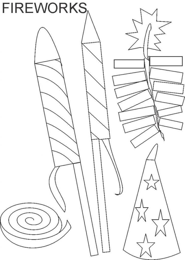Fireworks Coloring Pages Printable