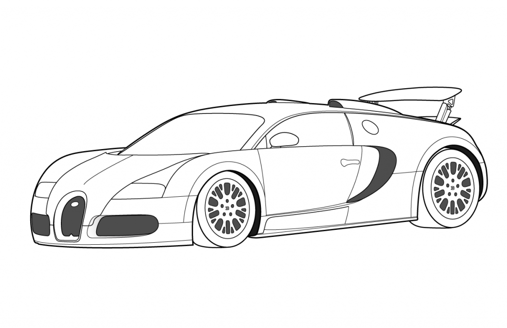 Bugatti Veyron Coloring Page Printable Coloring Pages