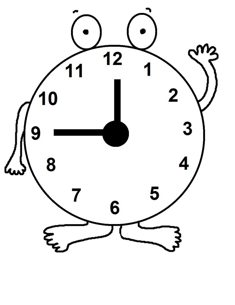 Free Clock Coloring Pages