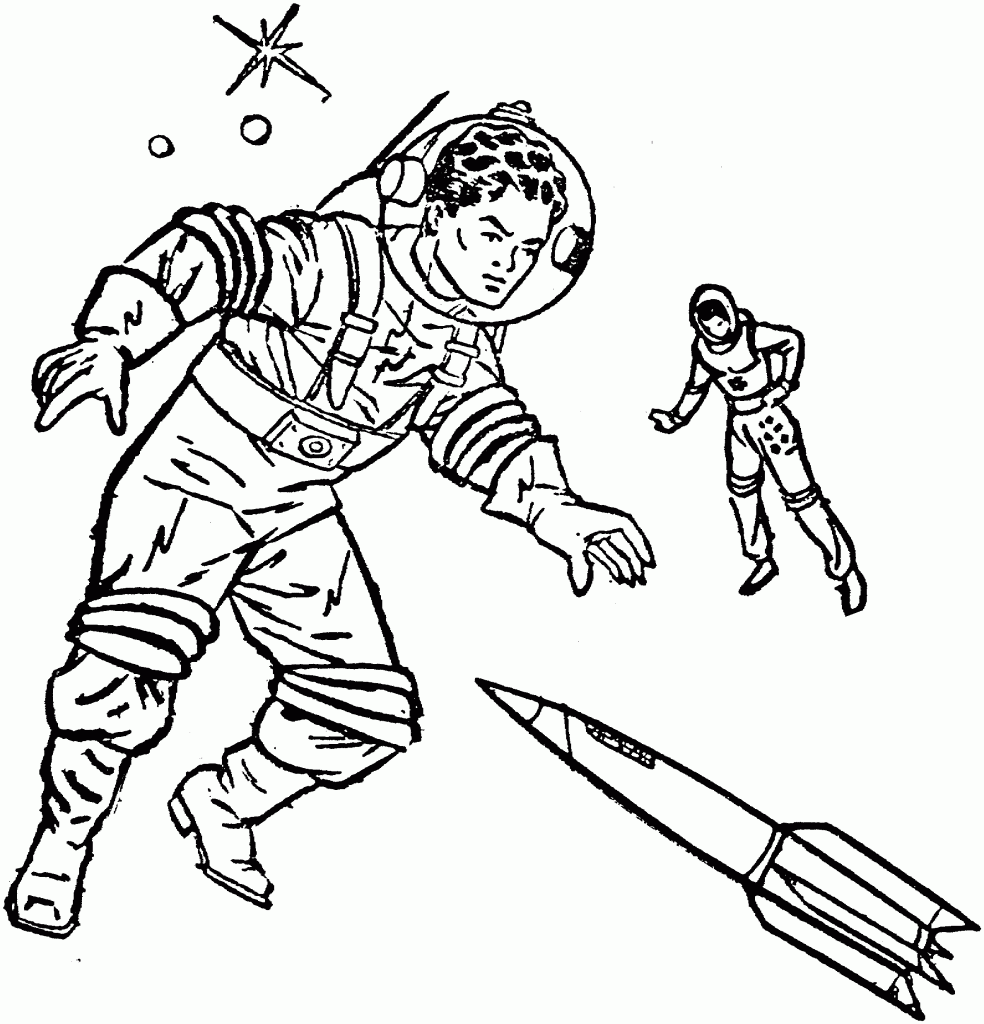 Free Coloring Pages of Astronaut