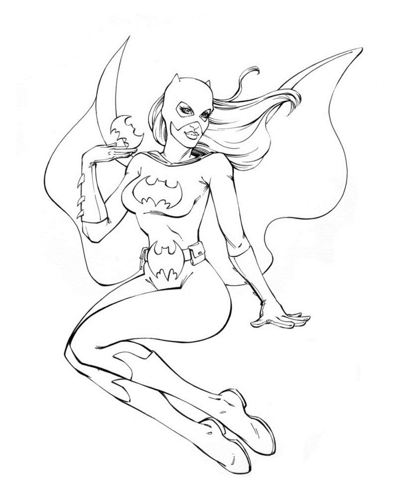 Free Coloring Pages of Batgirl