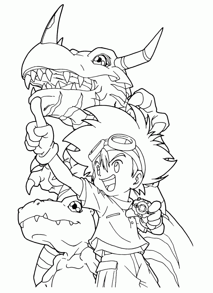 Free Coloring Pages of Digimon