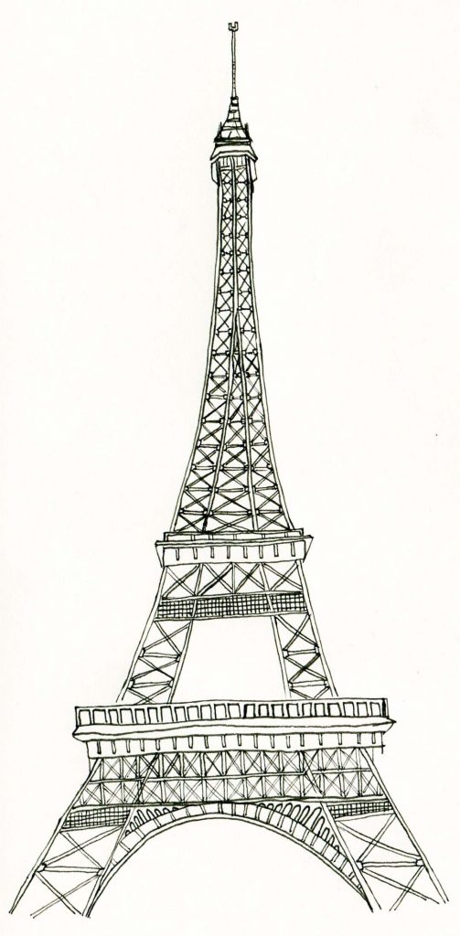 Free Coloring Pages of Eiffel Tower