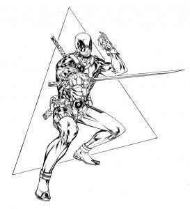 free printable deadpool coloring pages for kids