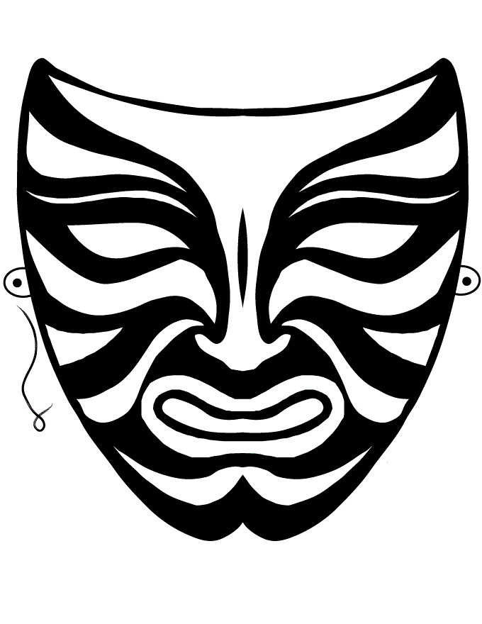 Free Mask Coloring Pages