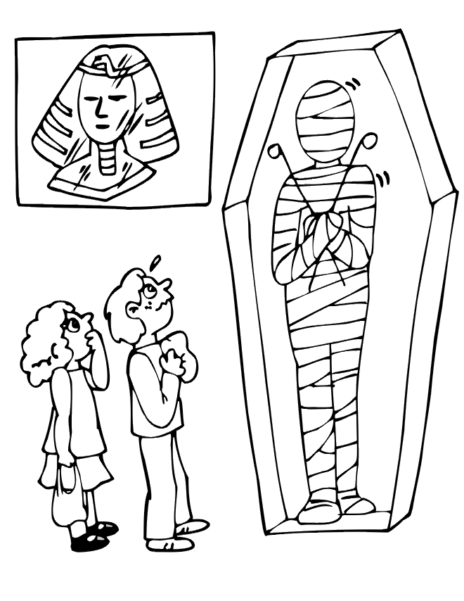 Free Mummy Coloring Pages