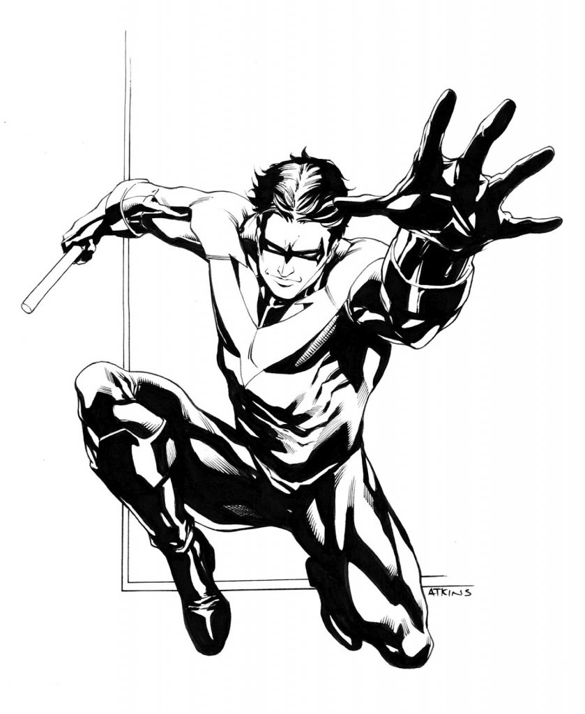 Nightwing Coloring Pages 9