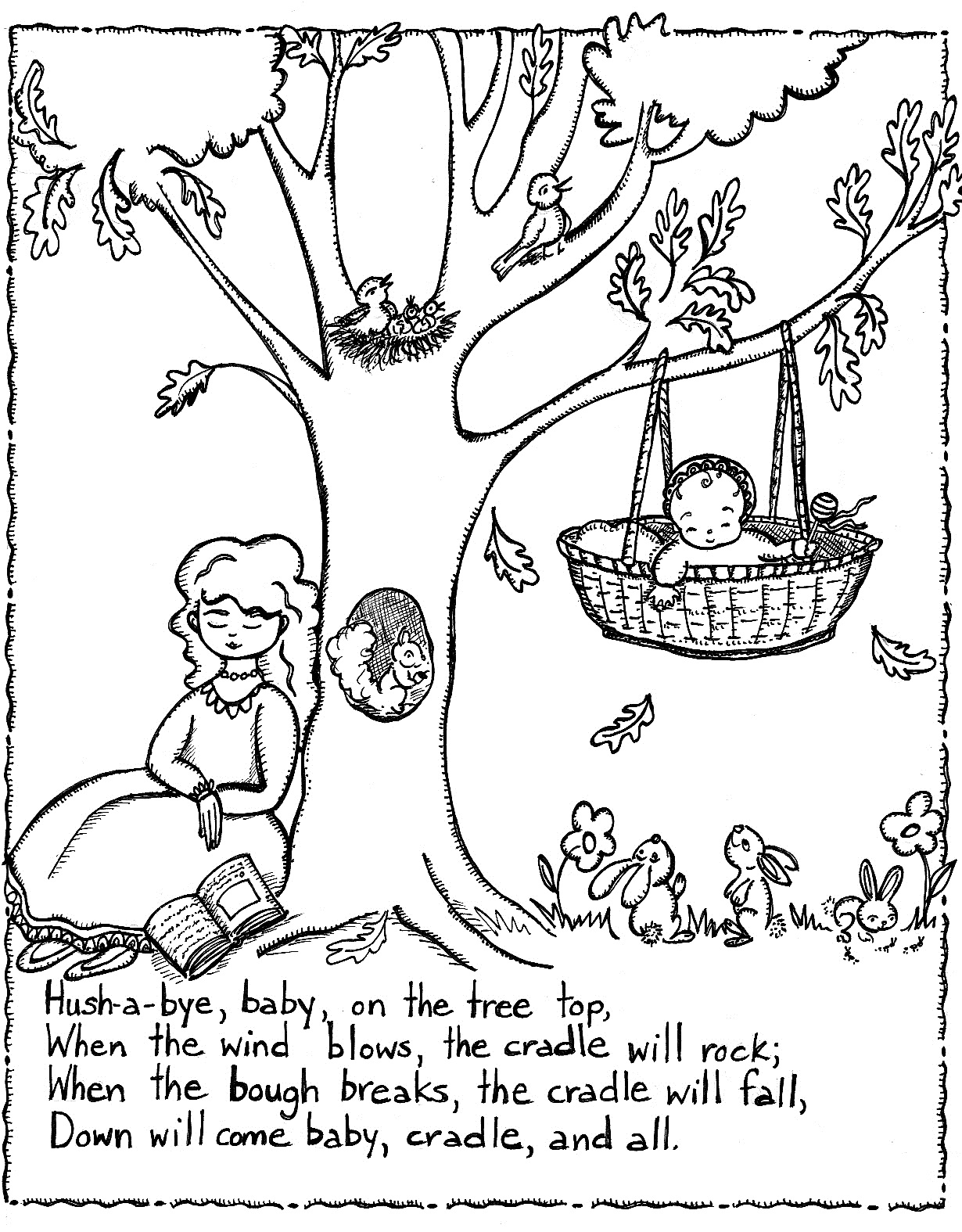 Download Free Printable Nursery Rhymes Coloring Pages For Kids