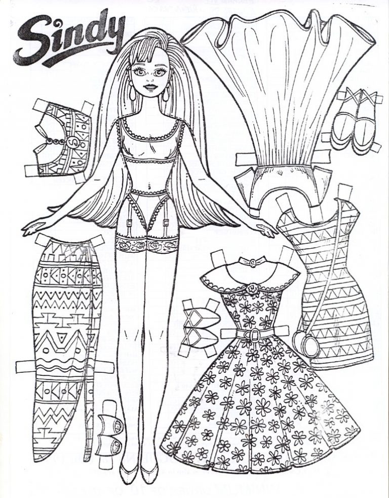 Free Printable Paper Doll Coloring Pages For Kids Free Printable Paper Doll Coloring Pages For Kids