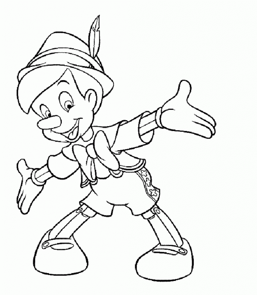 free printable pinocchio coloring pages for kids