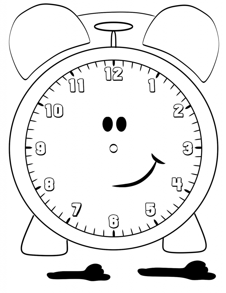 Free Printable Clock Coloring Pages