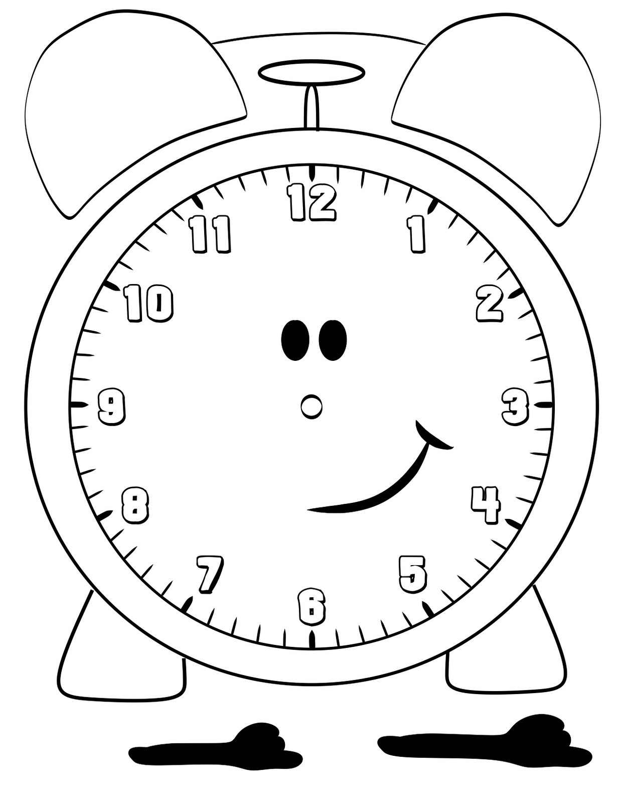 Free Printable Clock Coloring Pages For Kids1236 x 1600