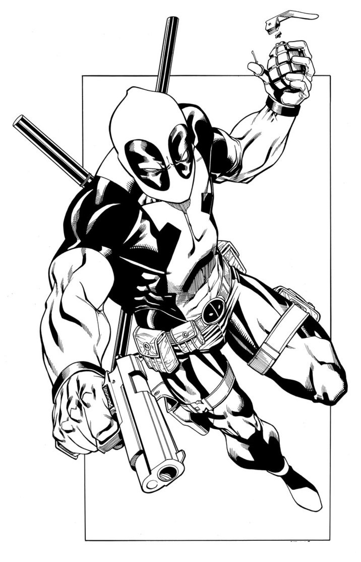 images of deadpool coloring pages - photo #11