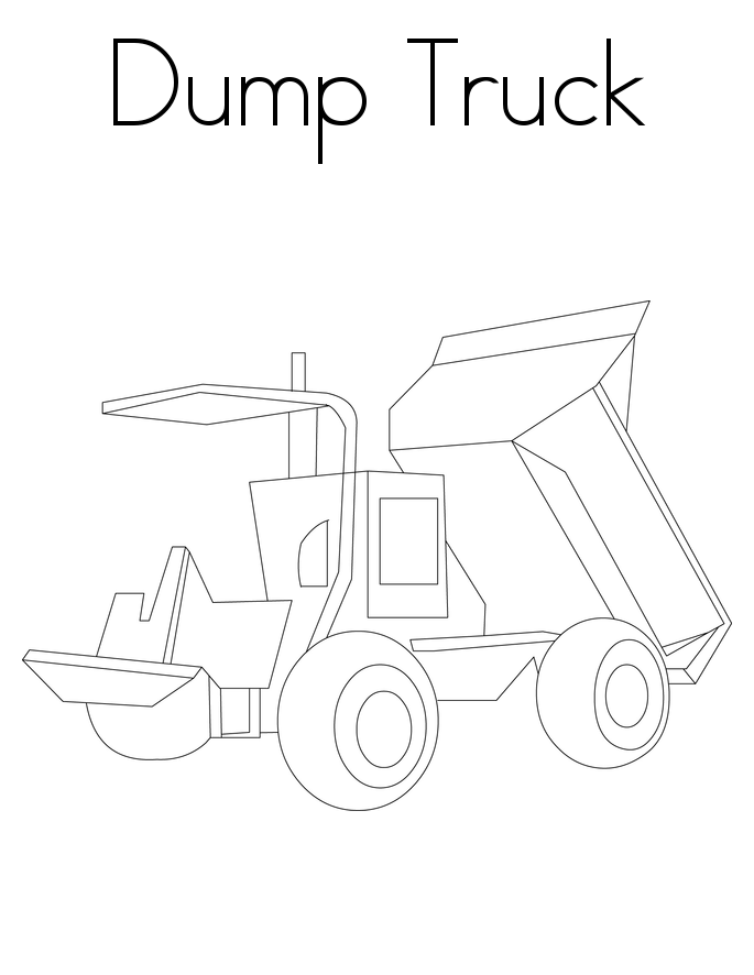 Free Printable Dump Truck Coloring Pages