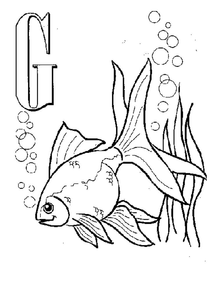 Free Printable Goldfish Coloring Pages