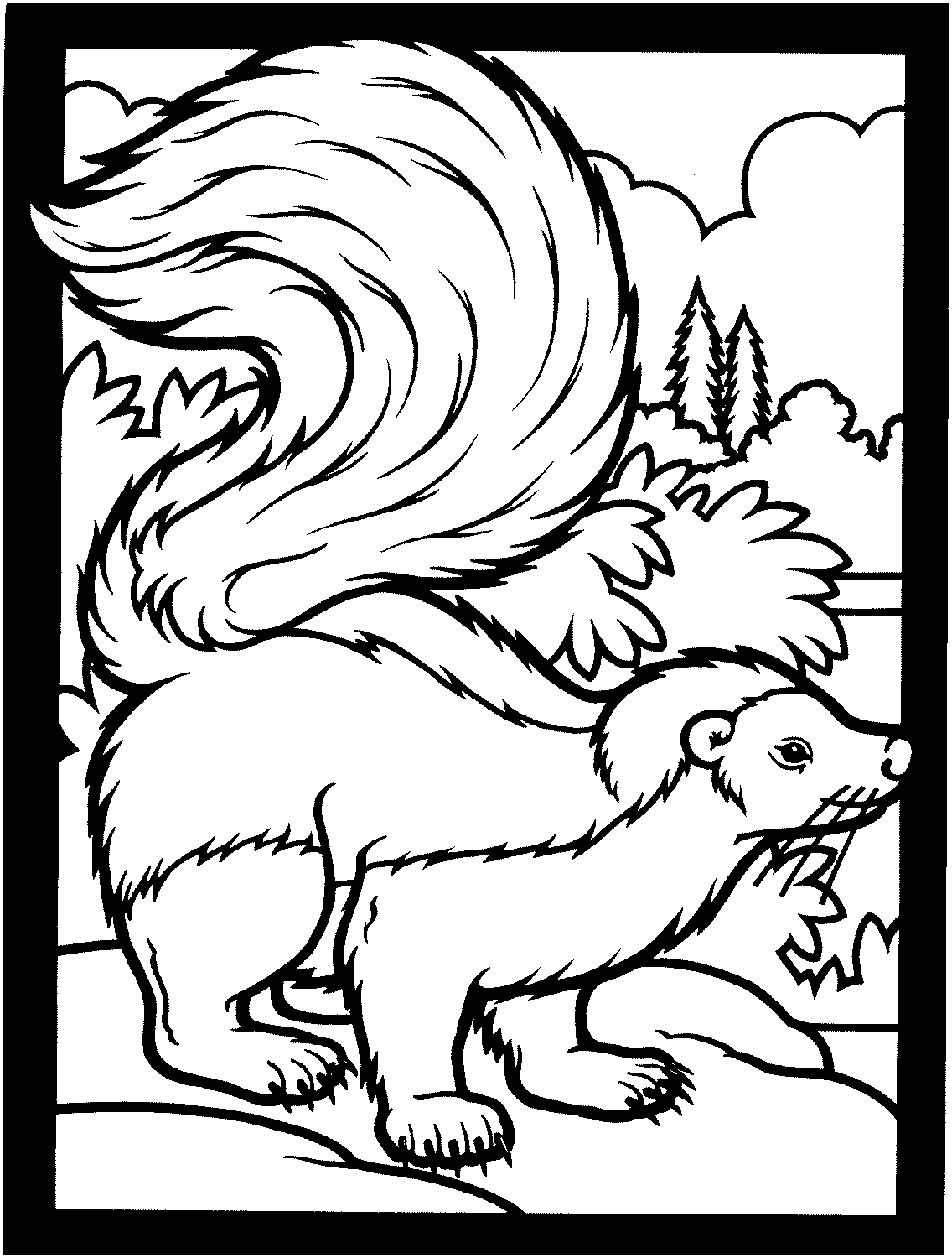 Free Printable Skunk Coloring Pages For Kids