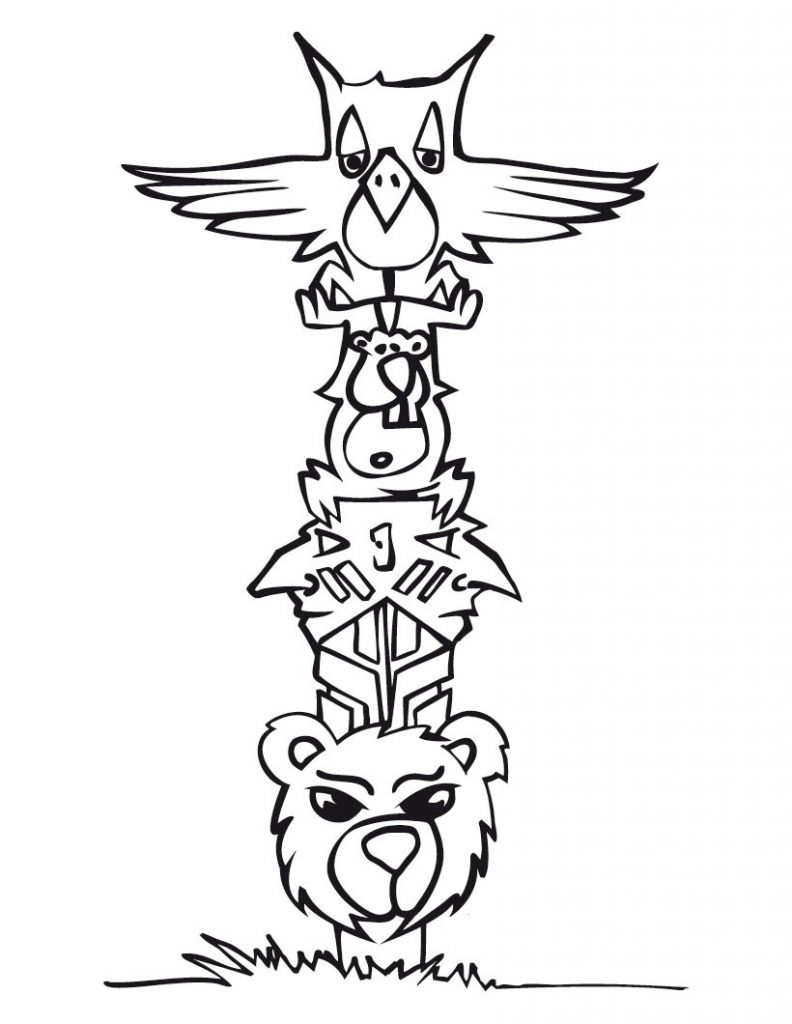 Free Printable Totem Pole Coloring Pages