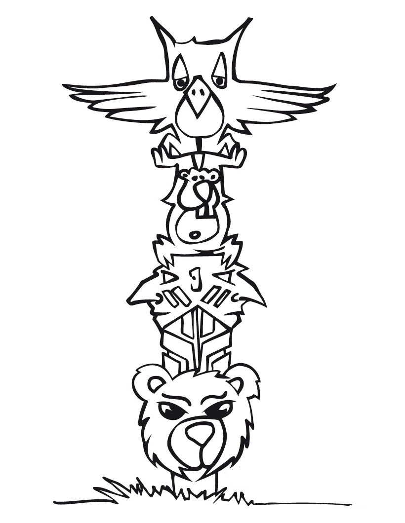 Free Printable Totem Pole Coloring Pages For Kids