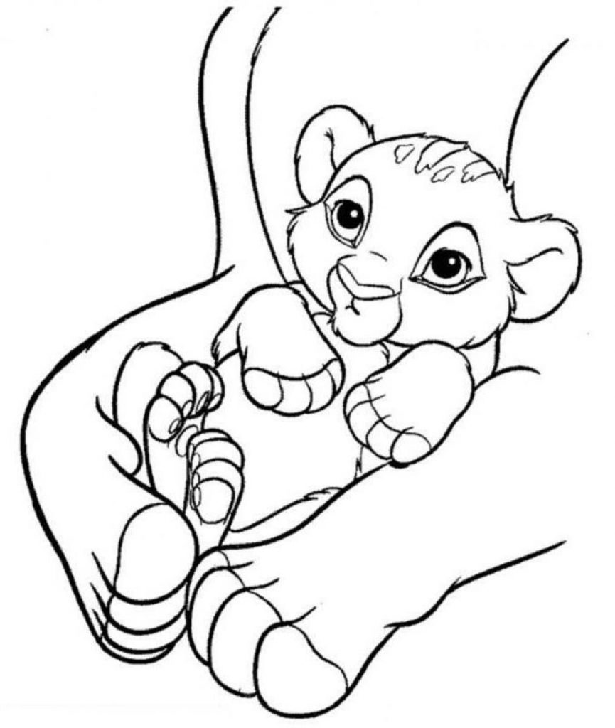 Free Simba Coloring Page For Kids