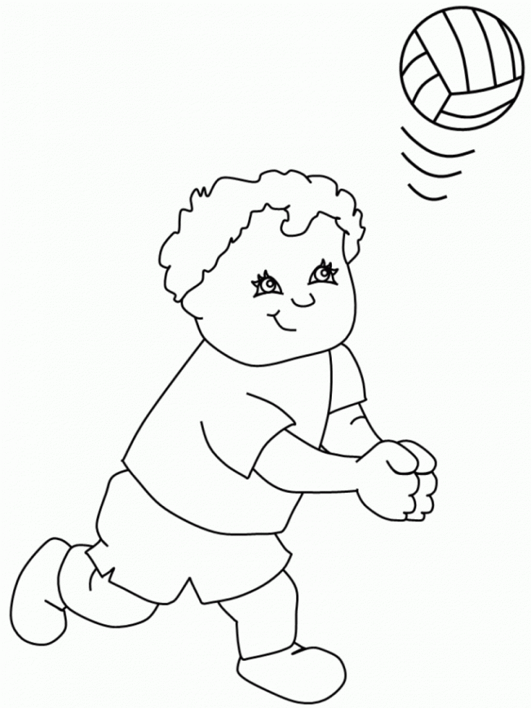 Free Volleyball Coloring Pages For Kids