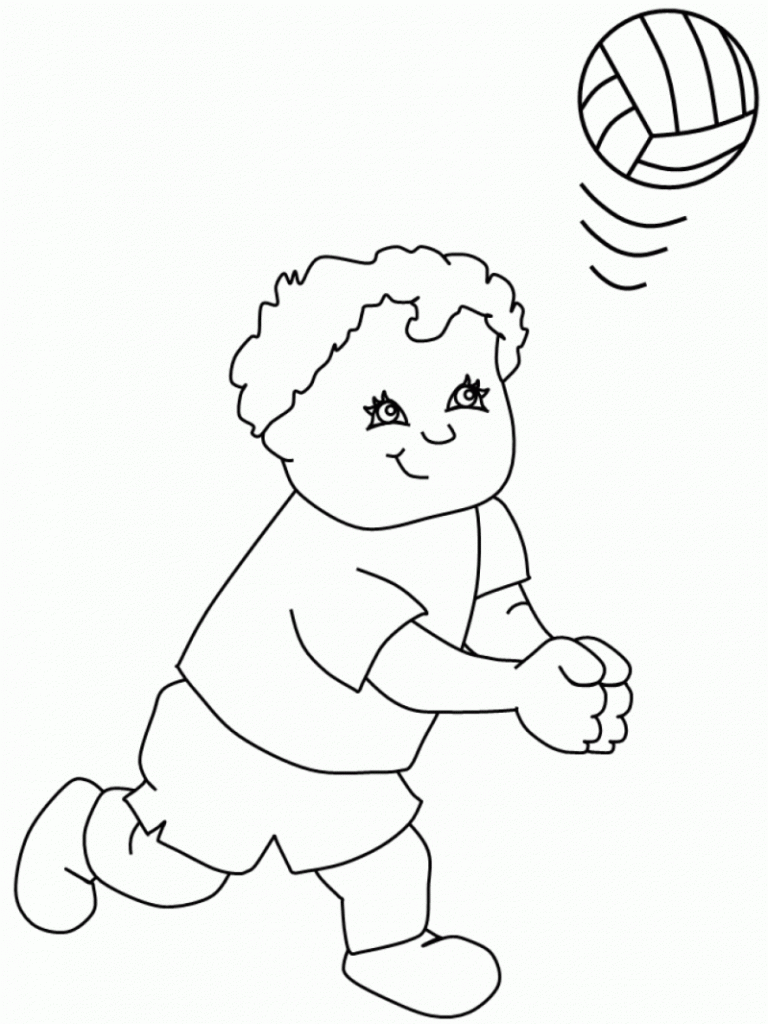 Free Printable Volleyball Coloring Pages For Kids