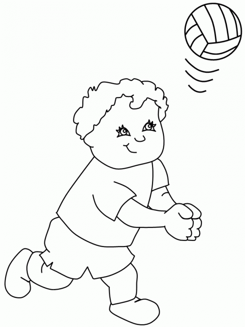 Free Printable Volleyball Coloring Pages For Kids