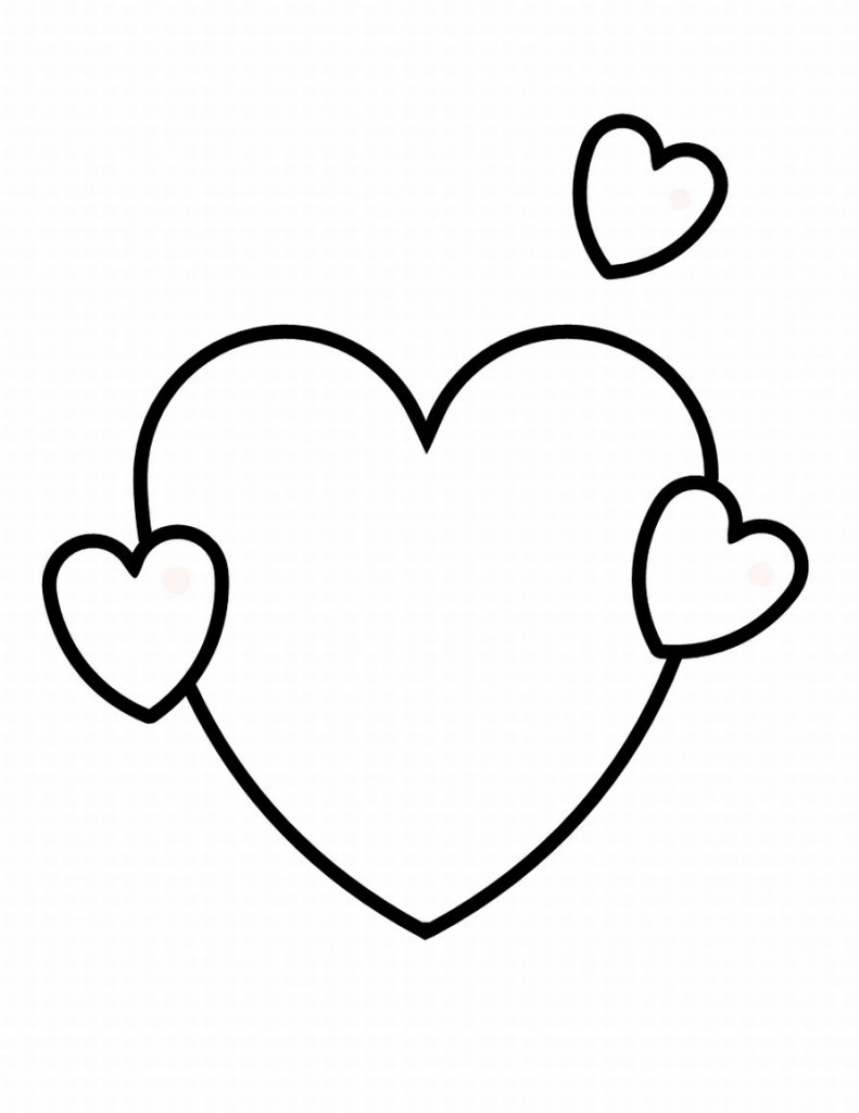 Heart Shape Coloring Pages