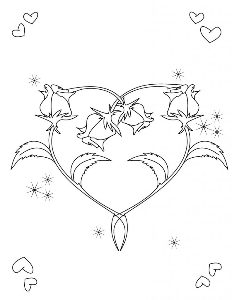 Heart Shaped Coloring Pages