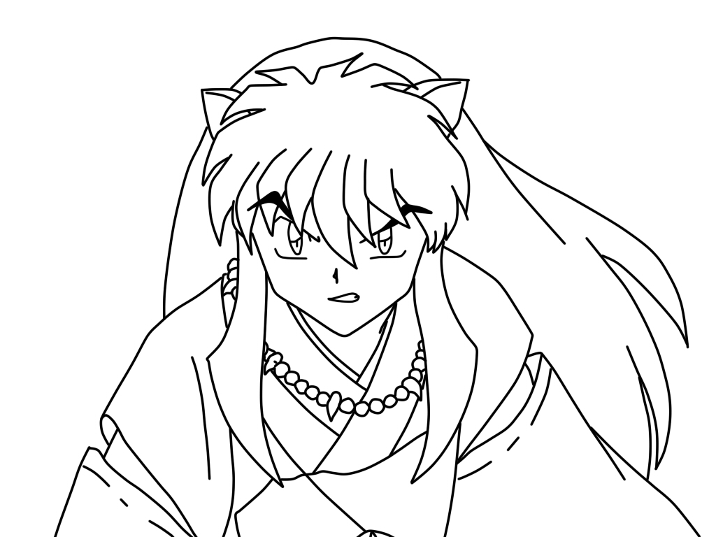 free printable inuyasha coloring pages for kids