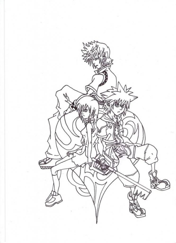 Kingdom Hearts Coloring Page Printable