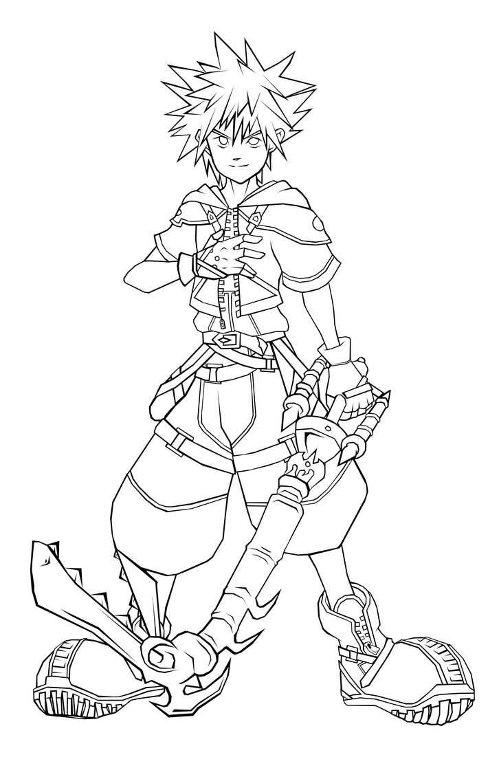 free printable kingdom hearts coloring pages for kids