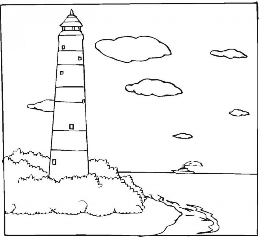 Lighthouse Coloring Page Photos