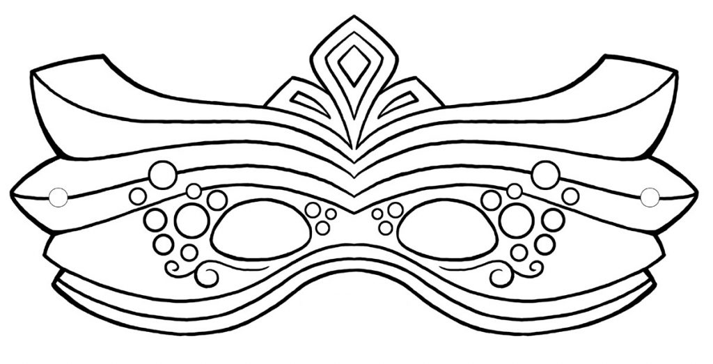 Mardi Gras Mask Coloring Pages