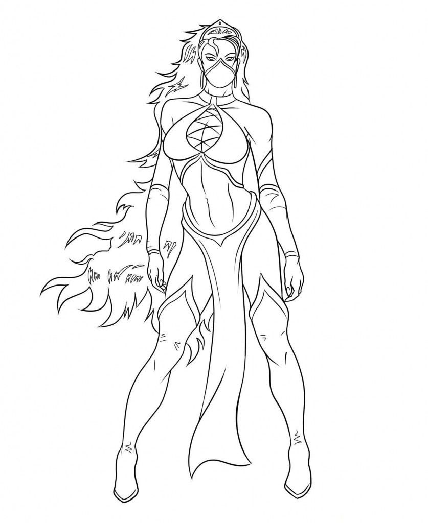 Mortal Kombat Princess Coloring Pages