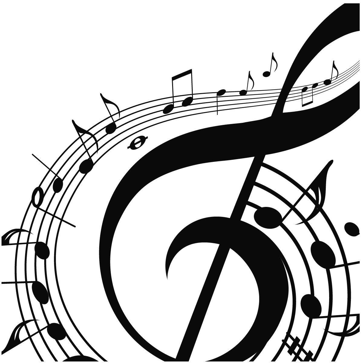 Music Notes Coloring Page