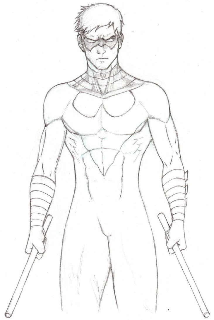 Free Printable Nightwing Coloring Pages For Kids