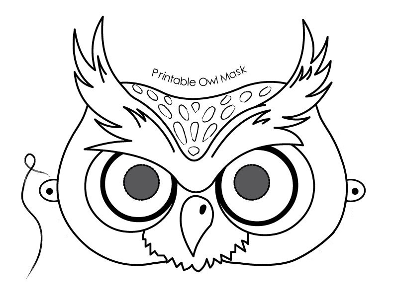 Owl Mask Coloring Pages