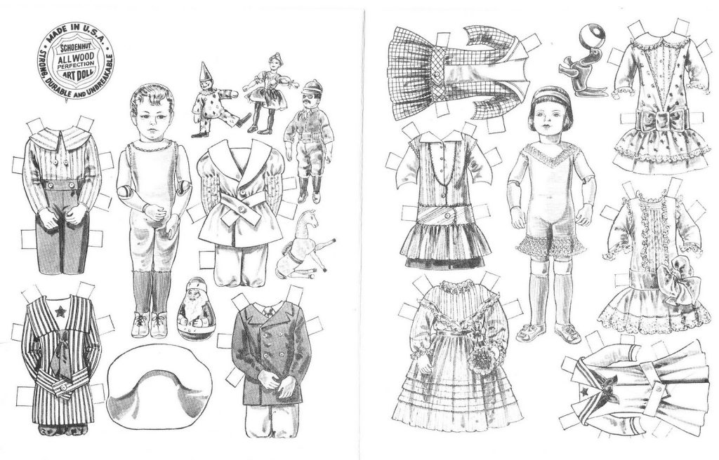 Paper Doll Coloring Pages