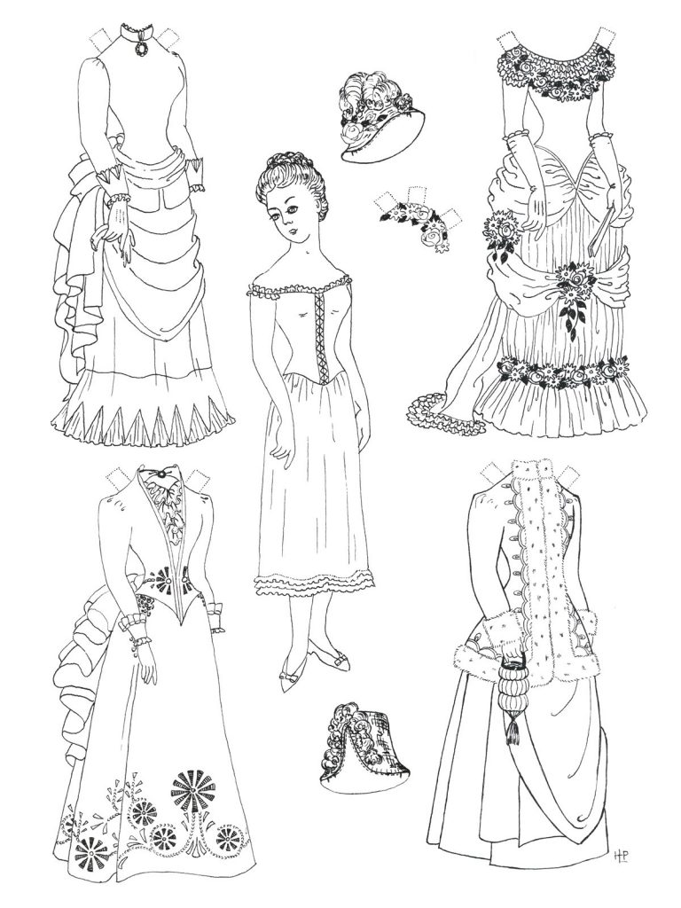 Paper Doll Coloring Pages To Print