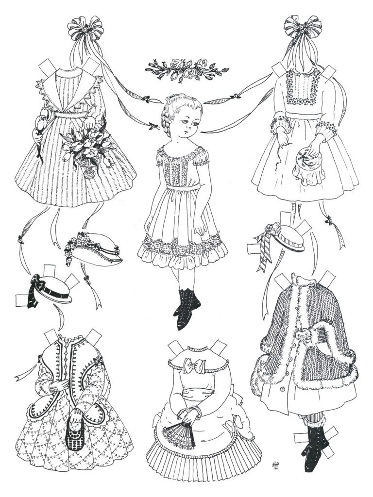 Paper Dolls Coloring Pages