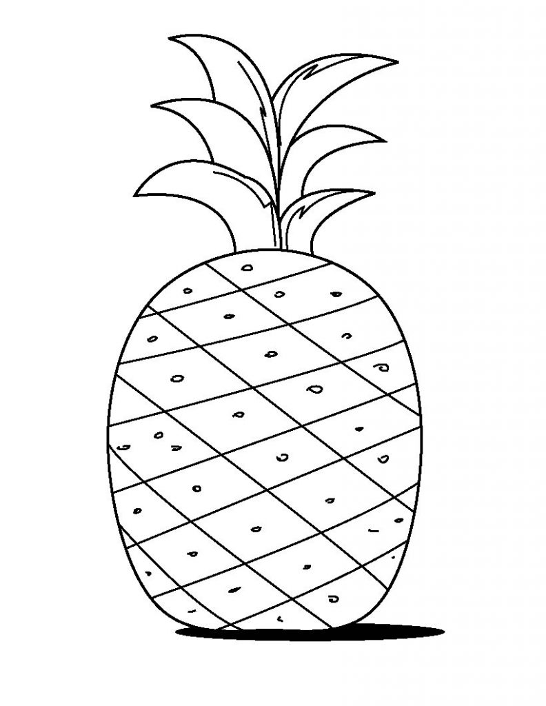 Free Printable Pineapple Coloring Pages For Kids