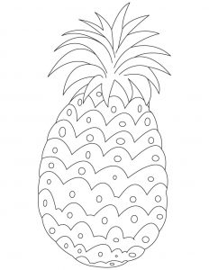 free printable pineapple coloring pages for kids