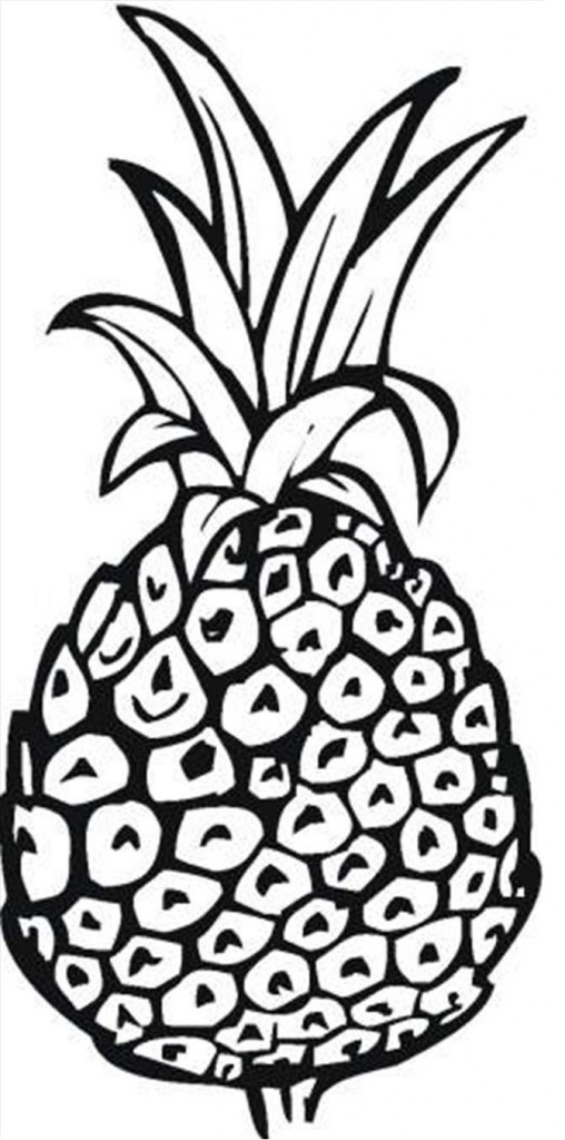 coloring pineapple printable drawing outline spongebob template templates getdrawings bestcoloringpagesforkids